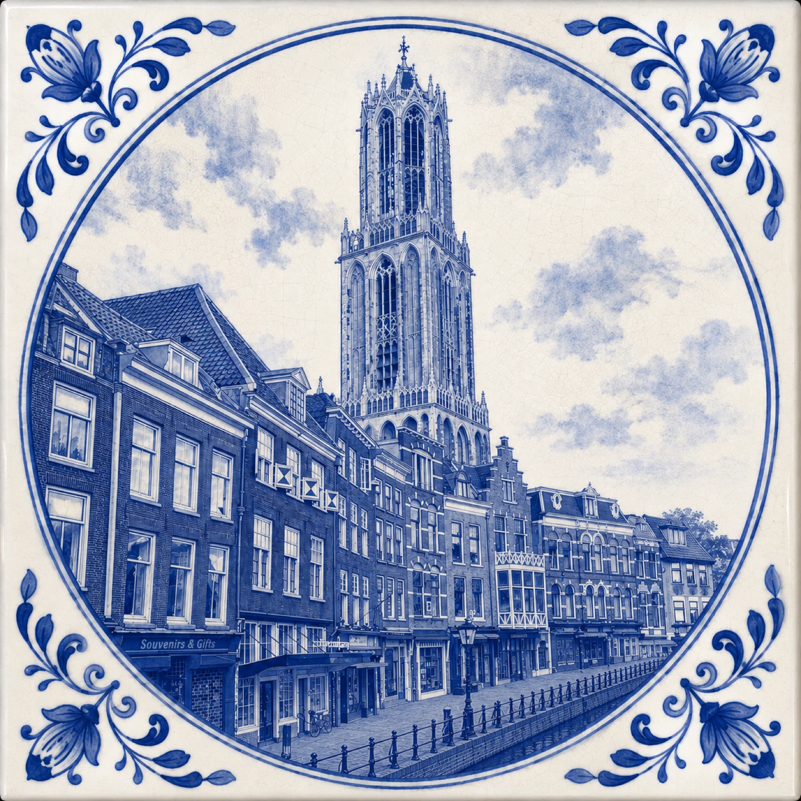 Etiqueta de la Catedral con el canal de Utrecht – photo 3